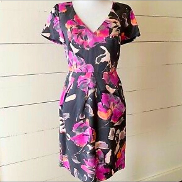 Banana Republic Flowered Pink Dress- size 6 - Picture 1 of 4